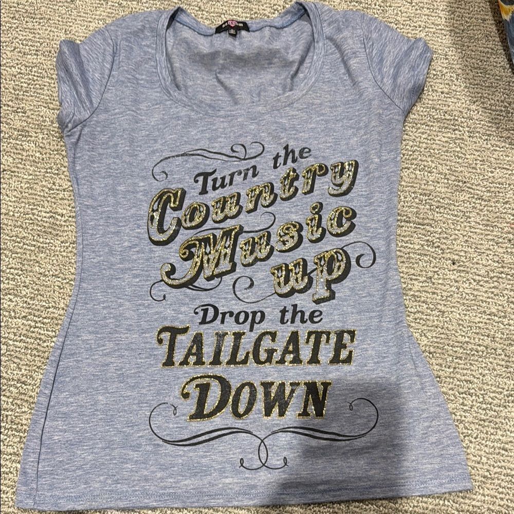 Women's Blue Graphic Tee